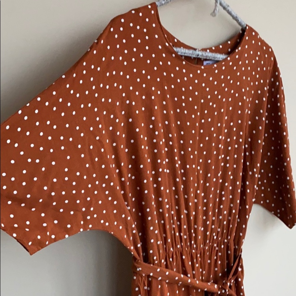 ASOS Design Rust Polka Dot Jumpsuit Sz 14